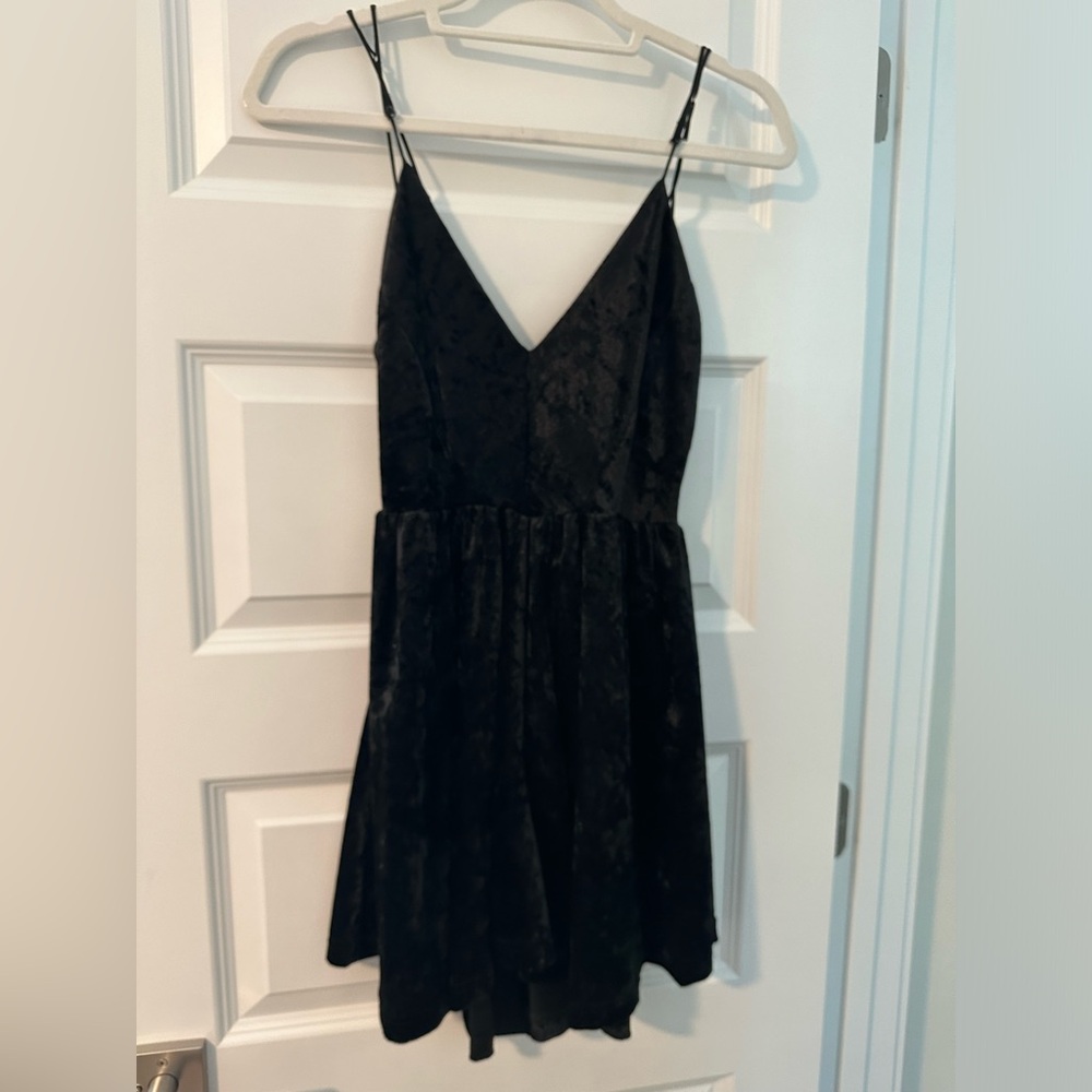Sam Edelman Black Velvet Romper Size M